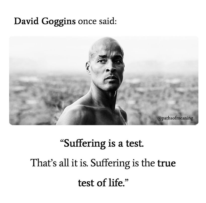 Suffering is a test