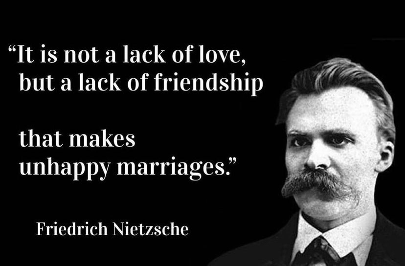 It's a lack of friendship that makes unhappy marriges